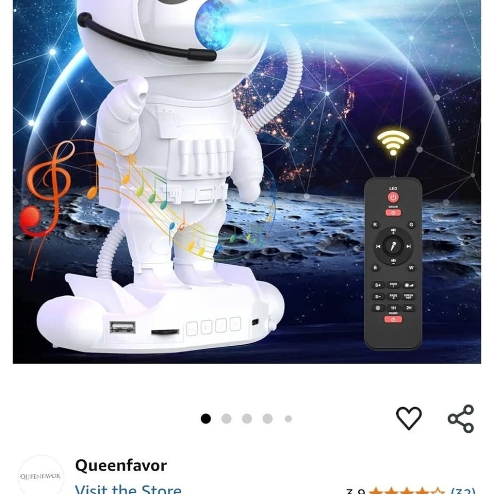 NewInBox Nightlight Bluetooth Star Nebula Projector Timer Remote - Picture 9 of 10